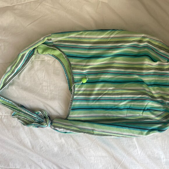 Striped Cotton Cloth Crossbody Shoulder Bag - Picture 7 of 7